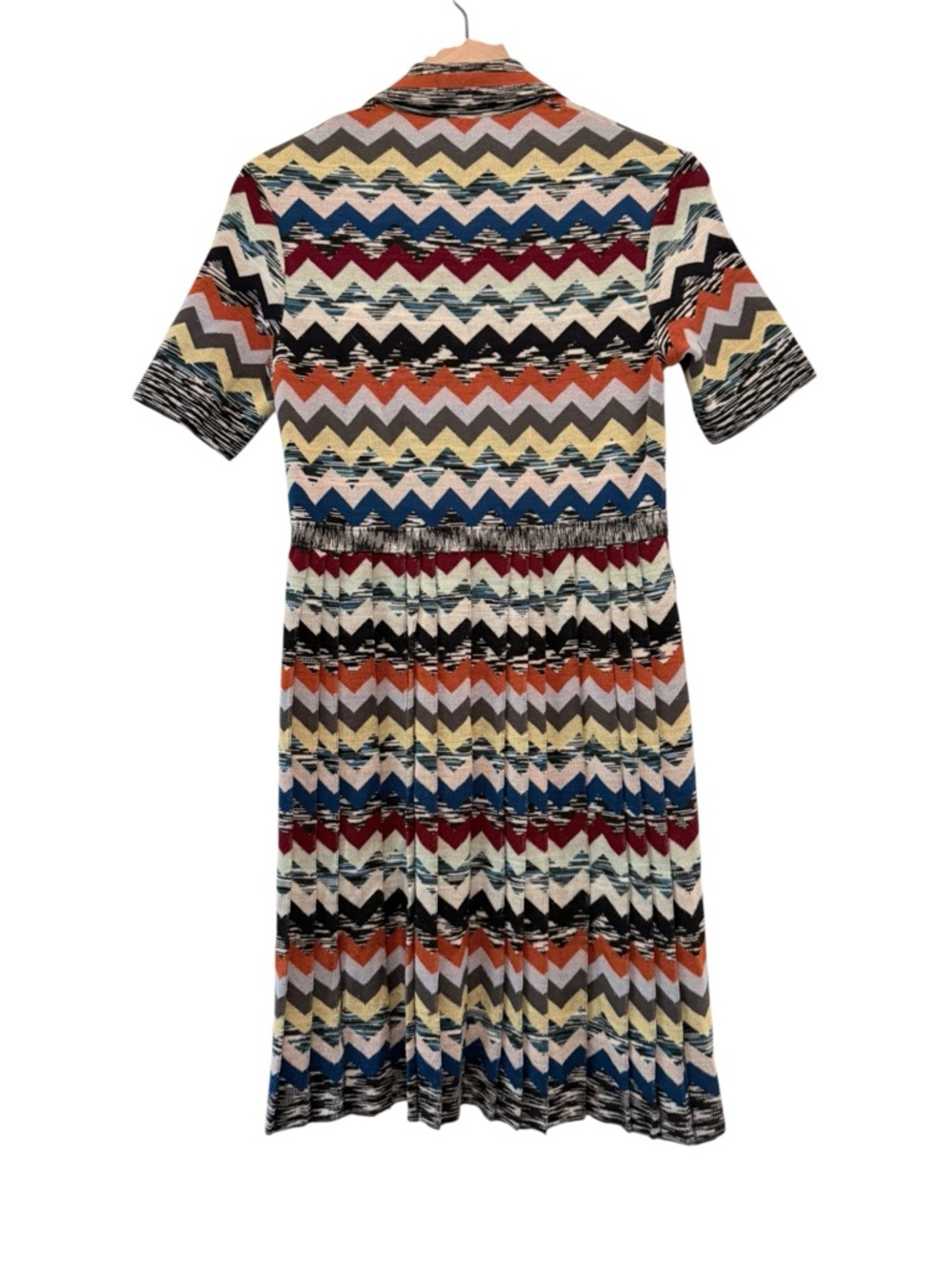 Missoni Zigzag Knit Polo Dress Style 1902MDG00380 Wool Made in Italy Size 38 / 2 - Picture 3 of 10